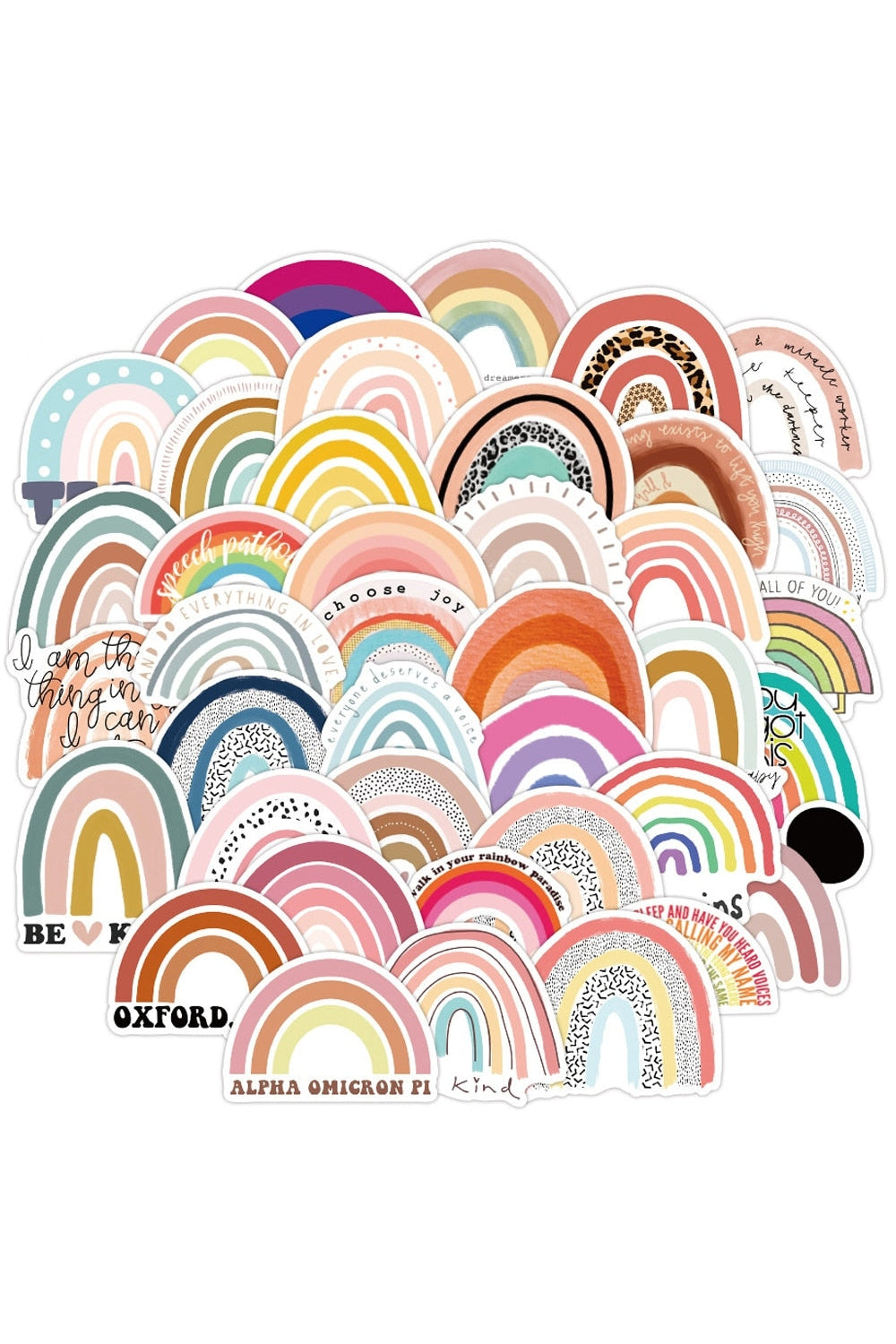 Set di adesivi arcobaleno