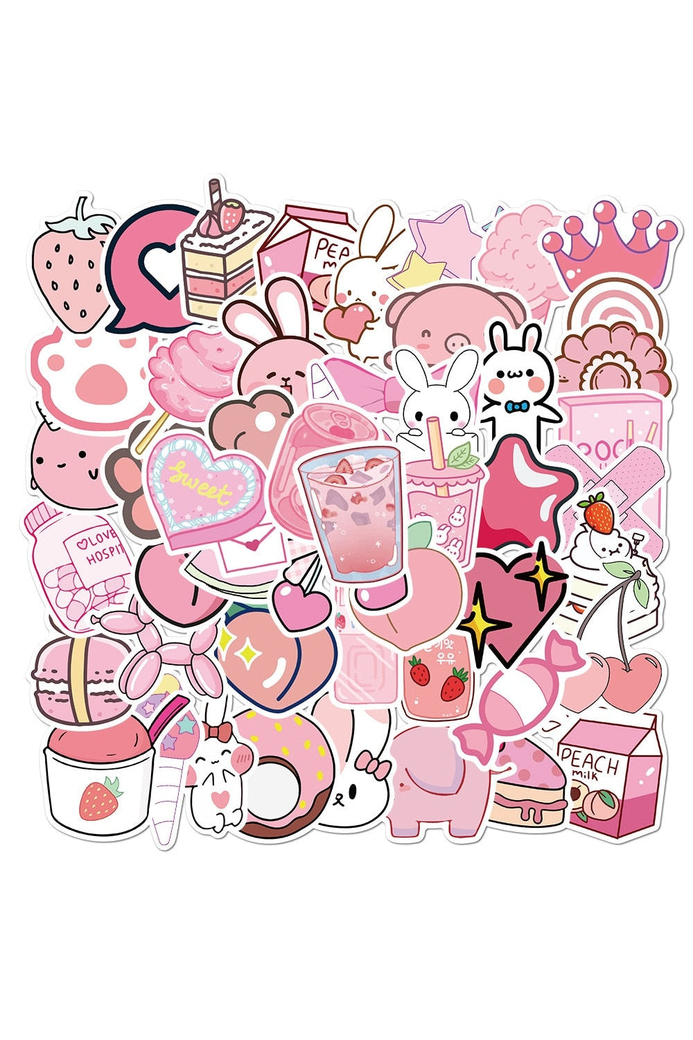 Set di adesivi rosa