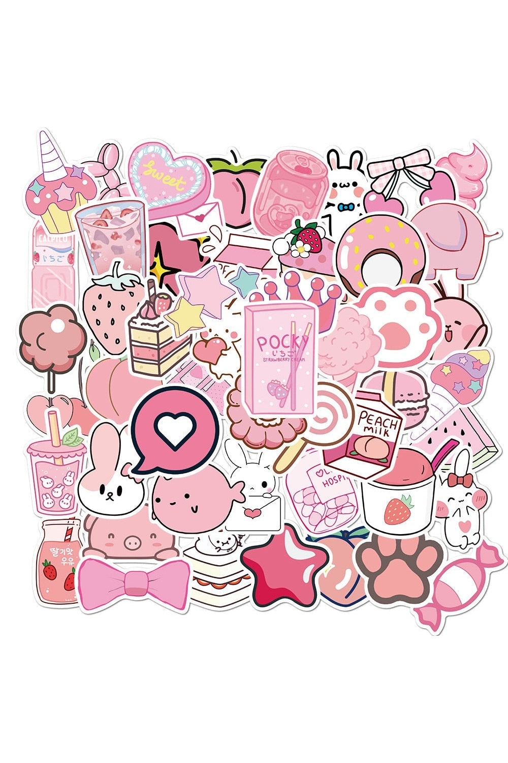 Set di adesivi rosa