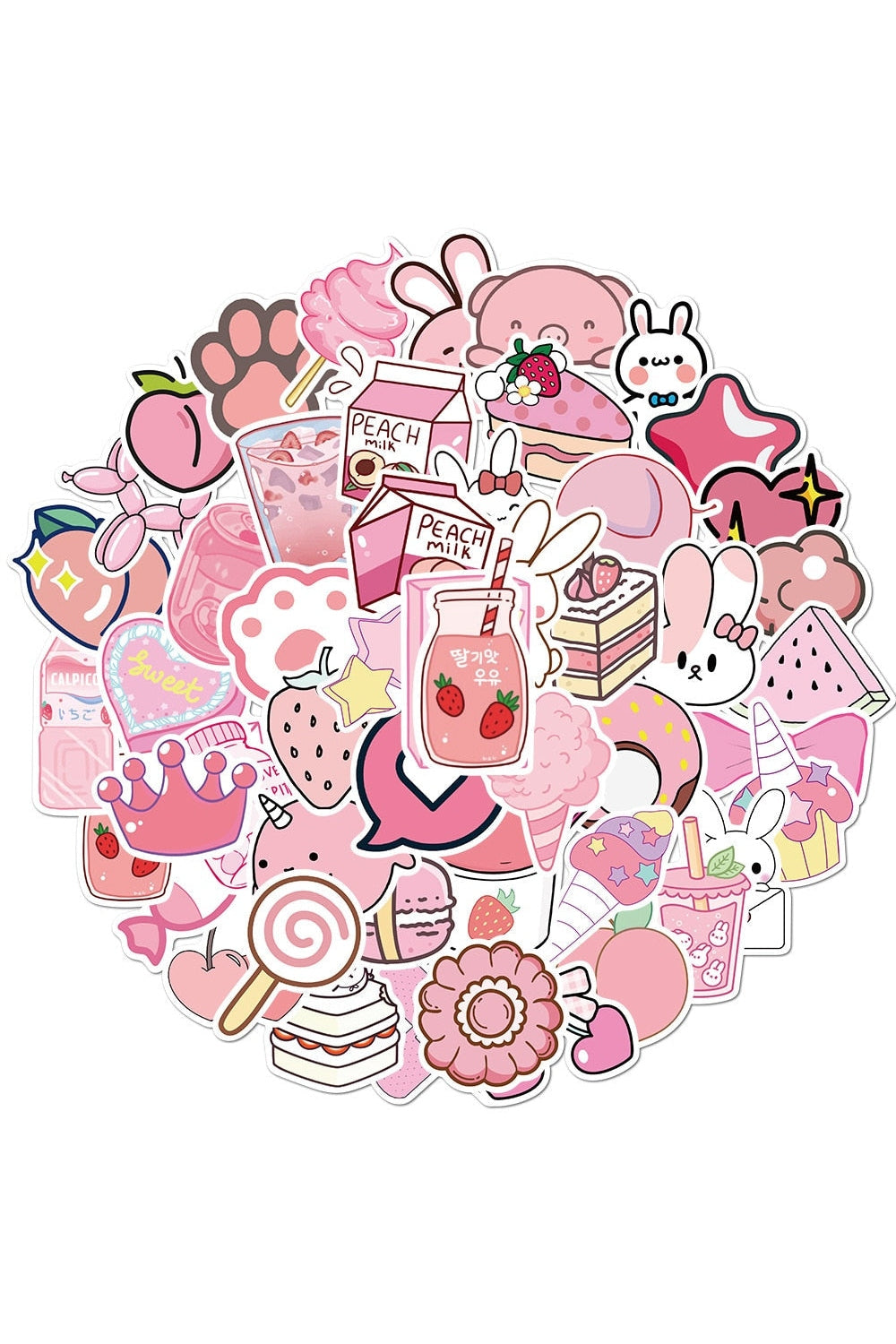 Set di adesivi rosa