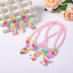 Set di gioielli giocattolo con ciondolo unicorno