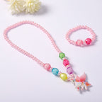 Set di gioielli giocattolo con ciondolo unicorno