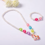 Set di gioielli giocattolo con ciondolo unicorno
