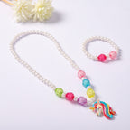 Set di gioielli giocattolo con ciondolo unicorno