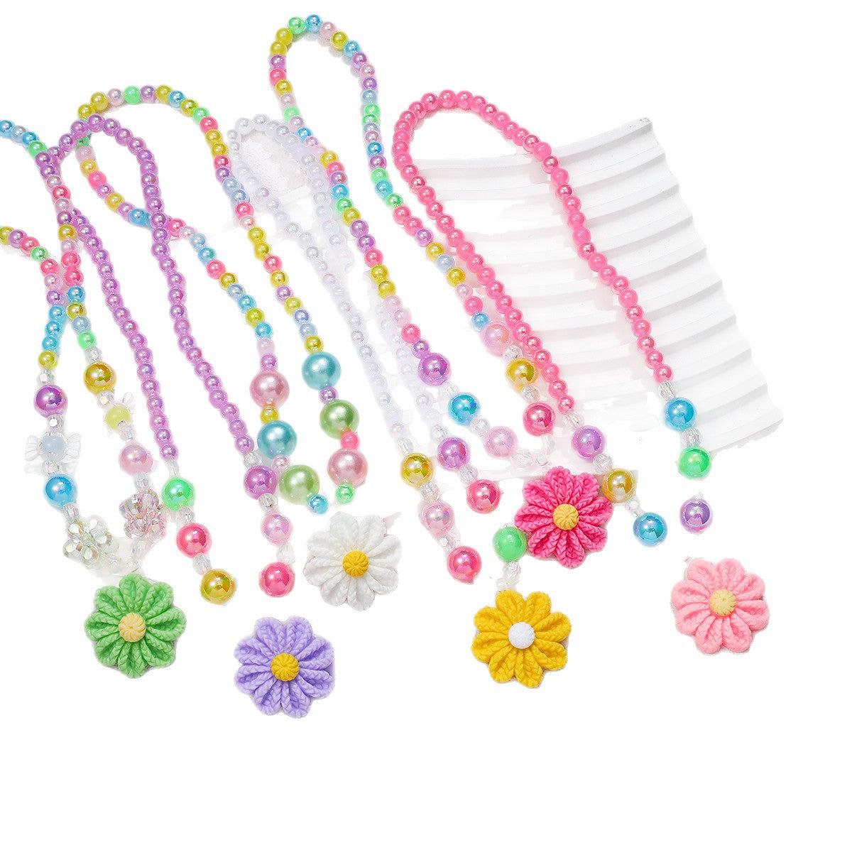 Set di gioielli giocosi con ciondolo a fiore