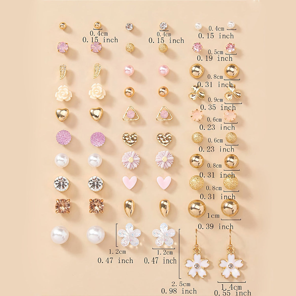 Set di orecchini eleganti