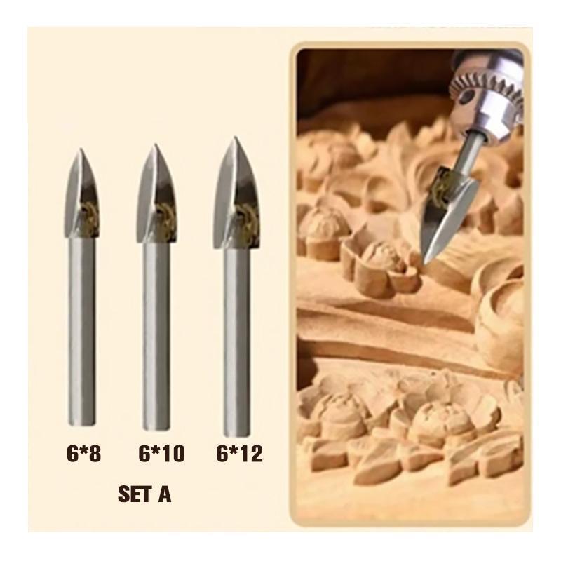 Set di punte per sculture in legno