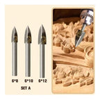 Set di punte per sculture in legno