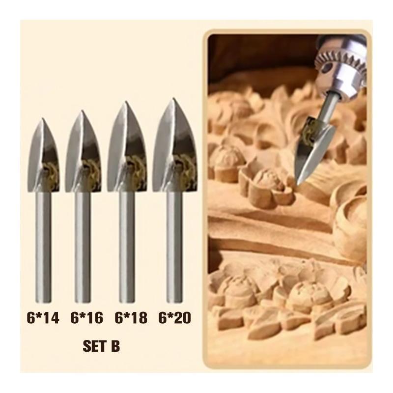 Set di punte per sculture in legno