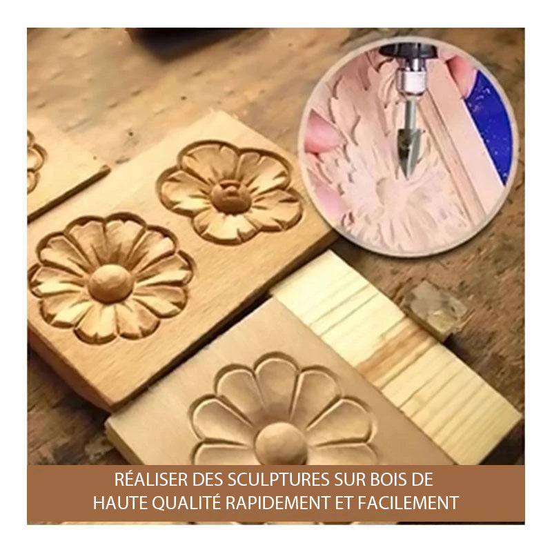 Set di punte per sculture in legno