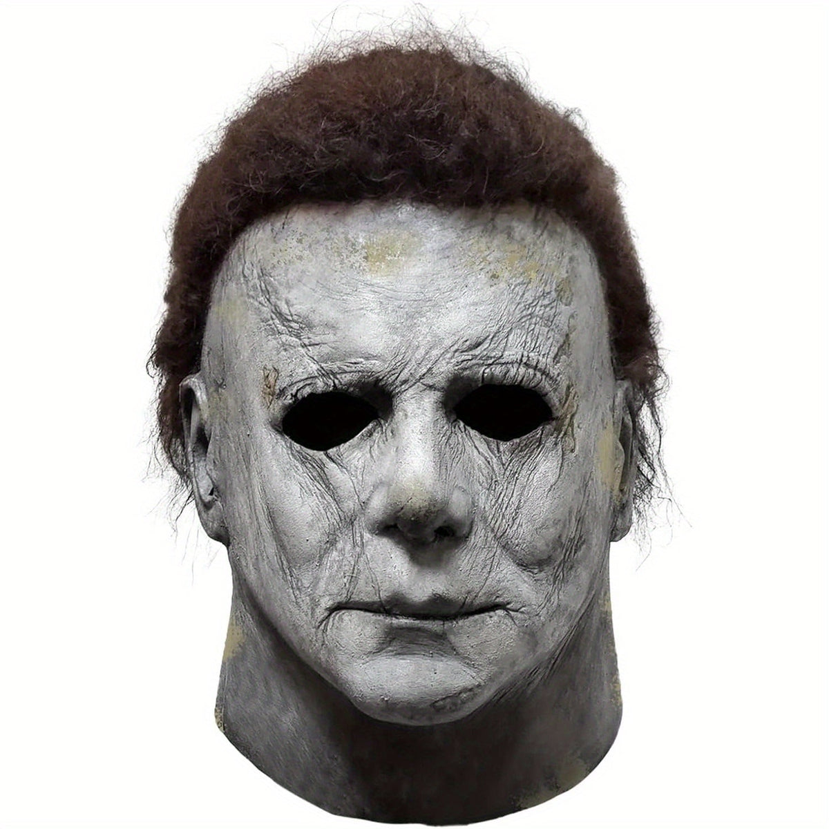 Set maschera horror realistica da uomo con coltello finto per Halloween