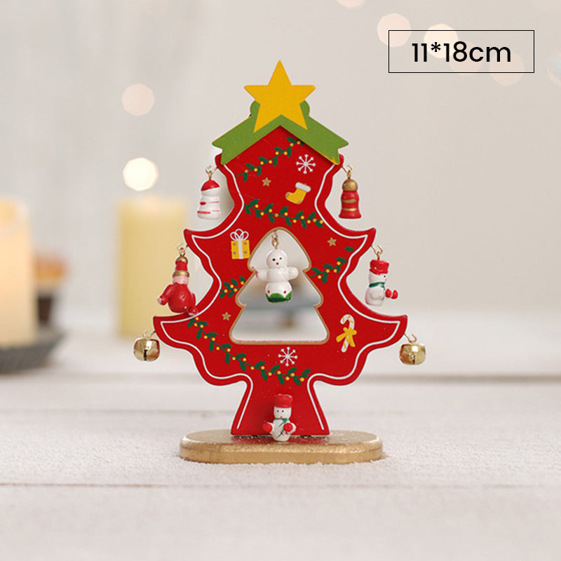 Set mini albero di Natale in legno fai da te