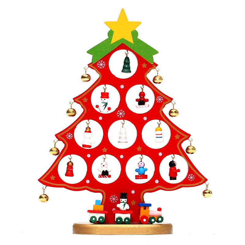 Set mini albero di Natale in legno fai da te