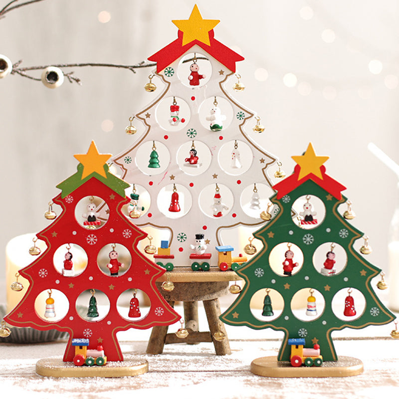 Set mini albero di Natale in legno fai da te