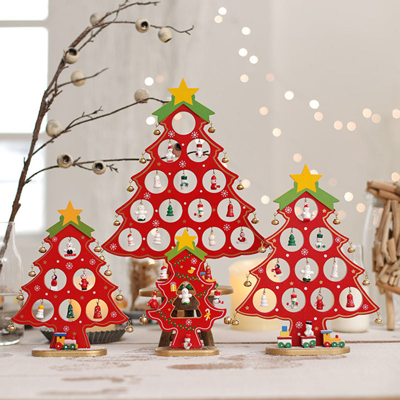 Set mini albero di Natale in legno fai da te