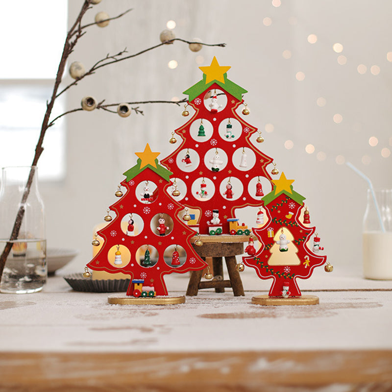 Set mini albero di Natale in legno fai da te