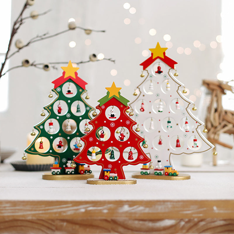 Set mini albero di Natale in legno fai da te