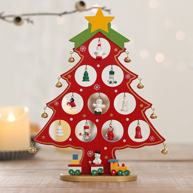 Set mini albero di Natale in legno fai da te