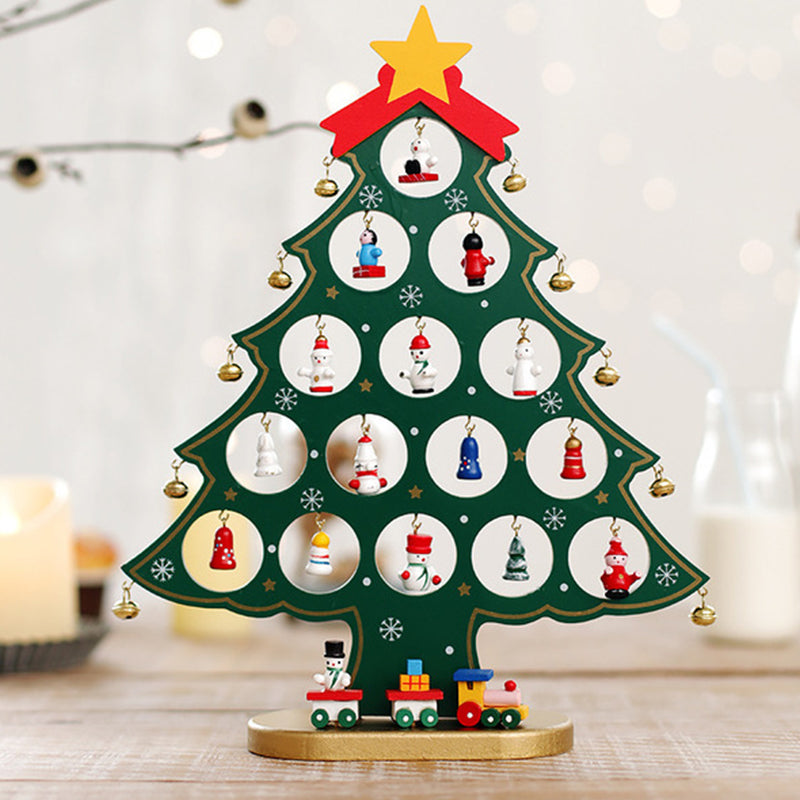 Set mini albero di Natale in legno fai da te