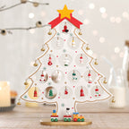 Set mini albero di Natale in legno fai da te