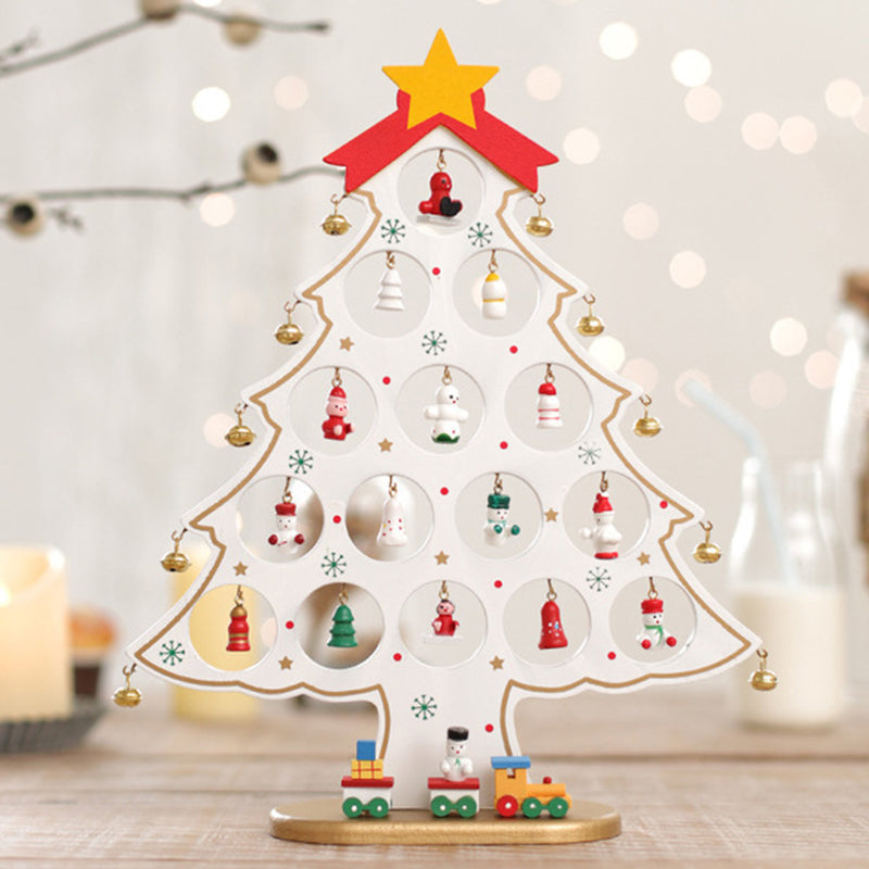 Set mini albero di Natale in legno fai da te