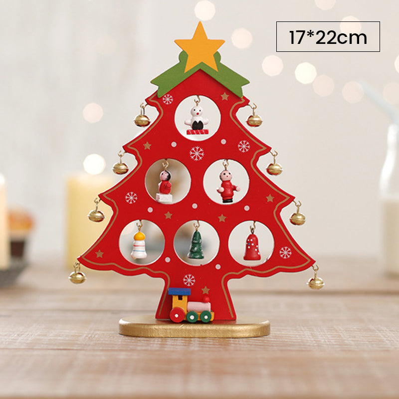 Set mini albero di Natale in legno fai da te