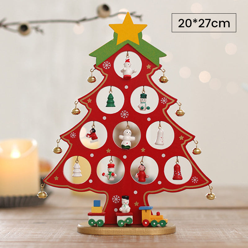 Set mini albero di Natale in legno fai da te