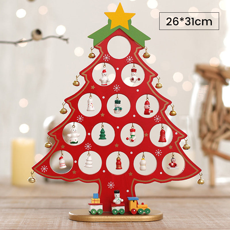 Set mini albero di Natale in legno fai da te