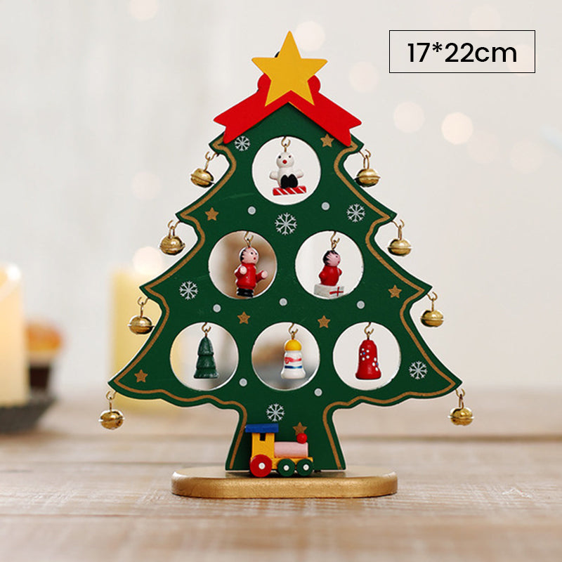Set mini albero di Natale in legno fai da te