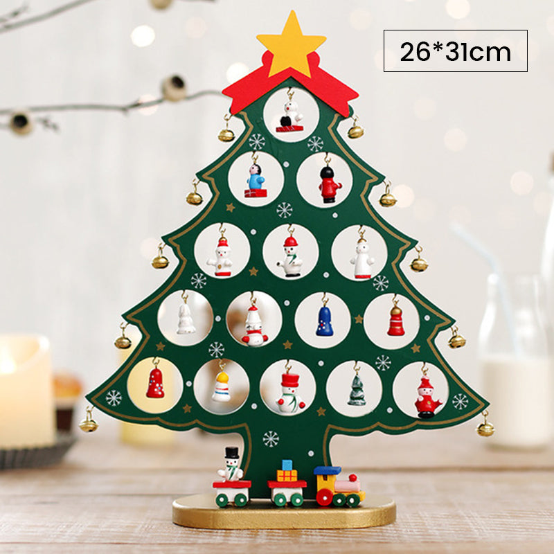 Set mini albero di Natale in legno fai da te