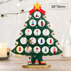 Set mini albero di Natale in legno fai da te