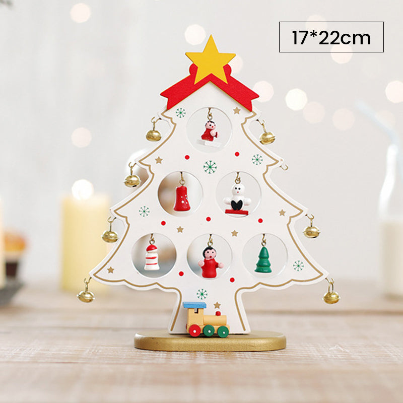 Set mini albero di Natale in legno fai da te