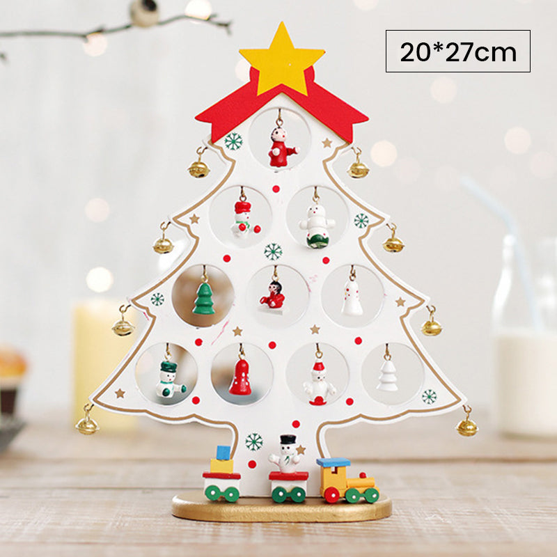 Set mini albero di Natale in legno fai da te