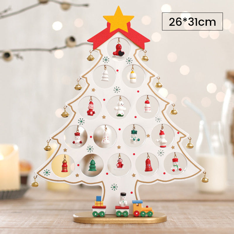 Set mini albero di Natale in legno fai da te