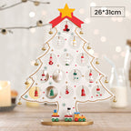 Set mini albero di Natale in legno fai da te