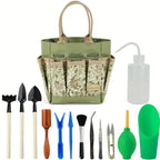 Set mini attrezzi da giardinaggio Planturo – 13 pezzi con custodia organizer
