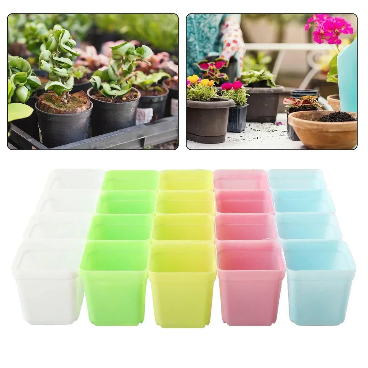 Set di mini vasi colorati Bloomigo — resistenti e ventilati per balcone e interno