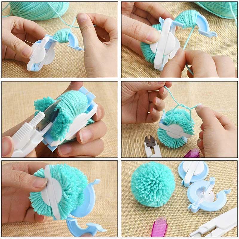 Set per creare pon pon con macchina per pompon