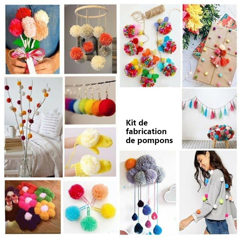Set per creare pon pon con macchina per pompon