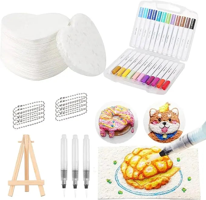 Set pittura 3D con texture espansa per opere d'arte vivaci
