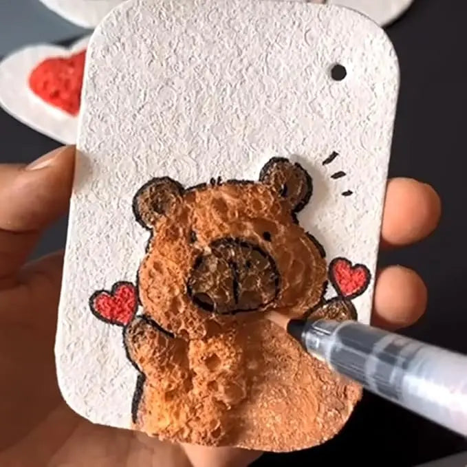 Set pittura 3D con texture espansa per opere d'arte vivaci