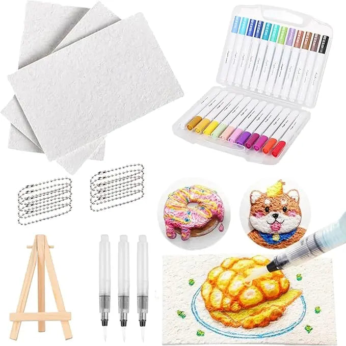 Set pittura 3D con texture espansa per opere d'arte vivaci