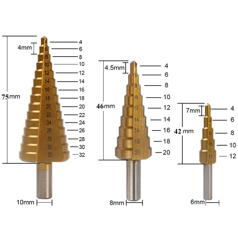 Set punte al titanio TitaniumPro per metallo e legno