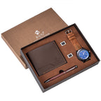 Set regalo orologio business da uomo con gemelli e penna – 4 pezzi