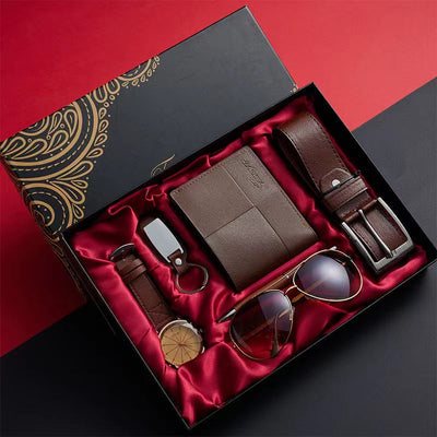 Set regalo uomo con orologio, portafoglio e cintura