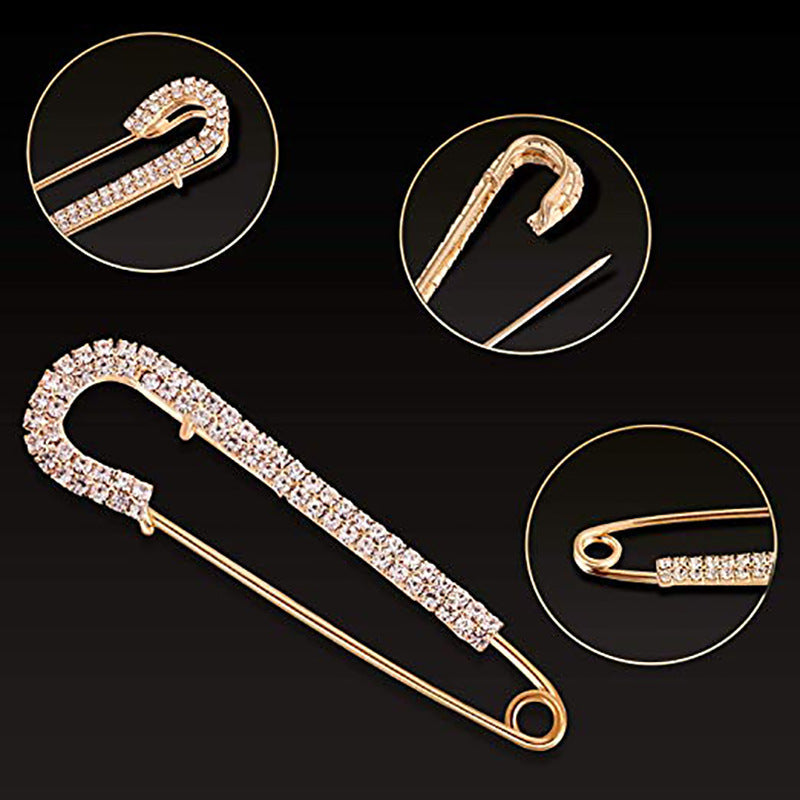 Set di spille da balia decorative con perle e strass