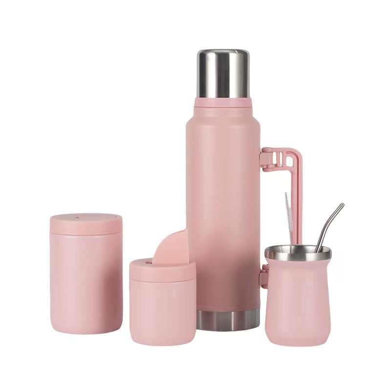 Set termos elegante con tazza da viaggio per donna