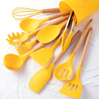 Set di utensili da cucina in silicone antiaderente e resistente al calore