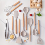 Set di utensili da cucina in silicone antiaderente e resistente al calore