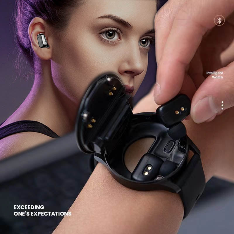 Smartwatch 2 in 1 con auricolari integrati (iPhone e Android)